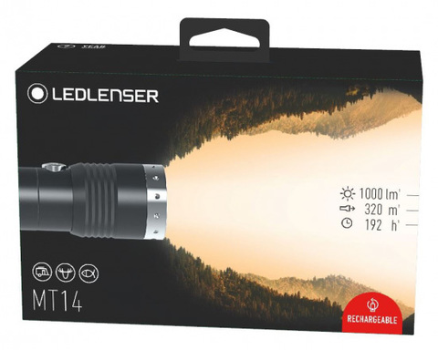 Фонарь ручной Led Lenser MT14, чёрный, светодиодный, x1 (500844)