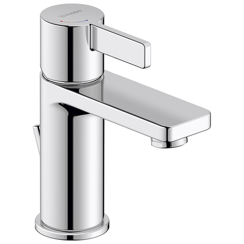 Duravit D-Neo Смеситель для раковины на 1 отв., с донным клапаном, h=151мм, излив 94мм, EcoStart цвет: хром DE1011001010