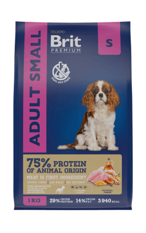 Brit Premium Dog Adult Small с курицей для взрослых собак мелких пород (1–10 кг) 1 кг