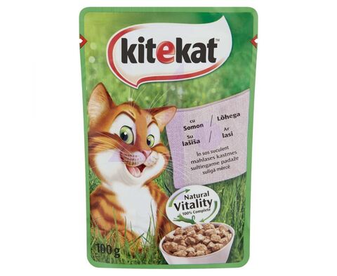 Жидкий корм «Kitekat» с лососем, 100г