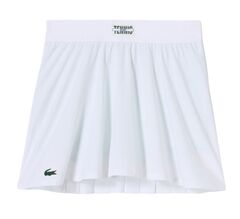 Теннисная юбка Lacoste Pleat Back Ultra-Dry Tennis Skirt with Contrast Shorts - white/green