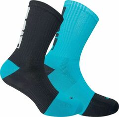 Теннисные носки Fila Running Socks 2P - black/light blue fluo