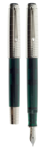 Ручка перьевая Pelikan Souverän® Precious Metals M425, Dark-Green Transparent ST, F (945147)