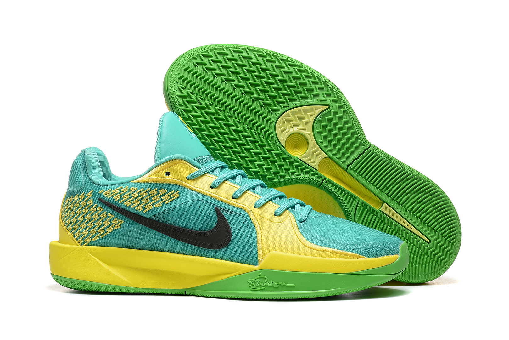 Yellow green nike hot sale