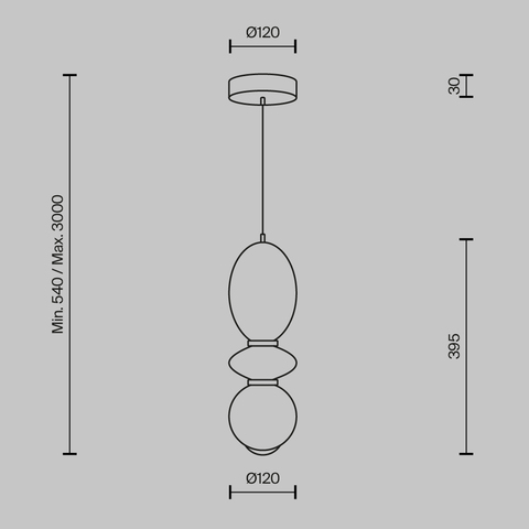 Подвесной светодиодный светильник Maytoni Brosche MOD362PL-L10BG3K