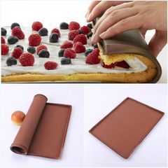 Коврик силиконовый для выпечки рулета с бортиками  30.5 х 25.5 см