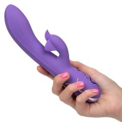 Фиолетовый вибромассажер Inflatable G-Flutter с функцией расширения - 21 см. - 