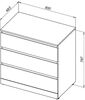 Aquanet Комод Сканди 800х480х780 3 ящ. цв. дуб крафт (302544)