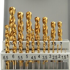 Набор сверл по металлу 1-10мм 19шт DIN338 HSSE-Co8 TiN 135° (мет. кейс) H-Tools 08351100