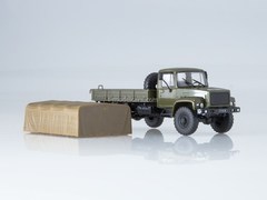 GAZ-3308 Sadko flatbed awning khaki 1:43 DeAgostini Auto Legends USSR Trucks #26