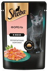 Sheba пауч для взрослых кошек (форель) желе 75 г