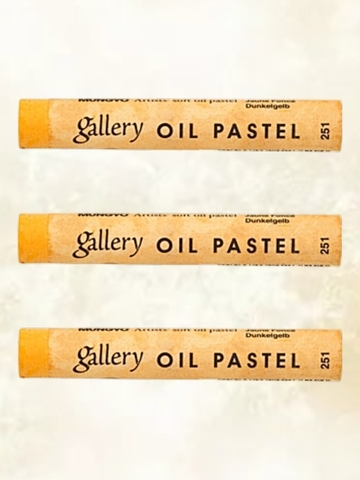 Пастель масляная мягкая профессиональная MUNGYO Gallery Тёмно-жёлтый №251 (3шт)