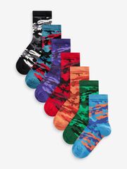 Носки хлопковые для мальчика Next 118-719, 7 шт., Зеленый, Синий, Красный