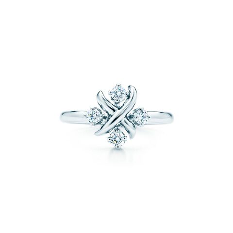 Кольцо из платины с бриллиантами, Tiffany 💎Shlumberge ring Lynn . В наличии