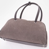 Сумка Саломея 2034 эко-замша серый шоколад