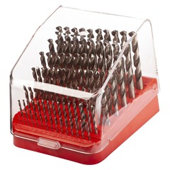 Набор сверл по металлу 1-10мм 91шт DIN338 HSS-G 135° (пл. кейс) H-Tools 214223HT