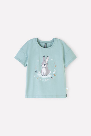 фуфайка  для девочки  КР 301912/голубой прибой