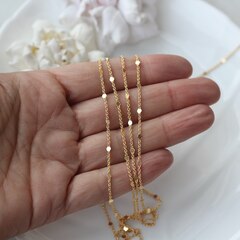 Цепочка с монетками, тонкая, 1,8*1,1 мм, позолота, 1 м, А011