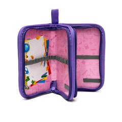 Пенал 2 отделения Alingar, искусственный мех, молния, 120 х 190 мм, "Fur roses", микс (розовый,голубой,фиолетовый,св-розовый)