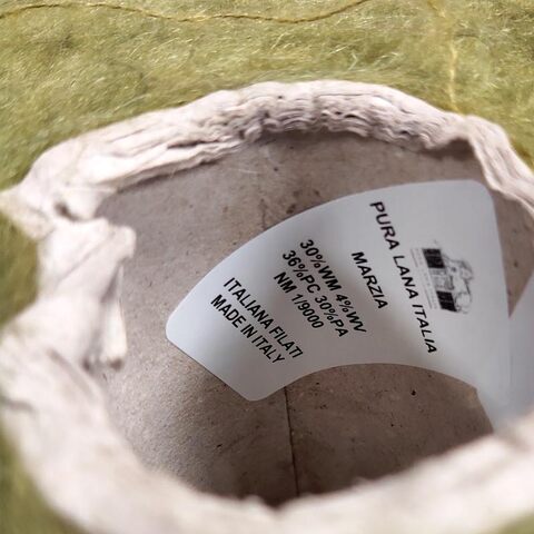 Кидмохер на полиамиде PURA LANA ITALIA / MARZIA 900 зеленая горчица