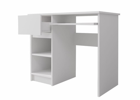 стол письменный МОРИ МС-1 ЛЕВЫЙ (белый)