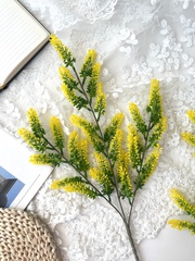 Мимоза желтая, ветка 65 см, реалистичная, набор 2 ветки.