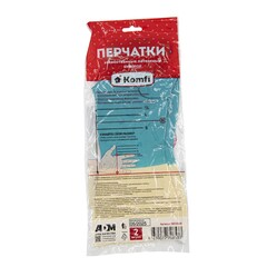 Перчатки латексные хозяйственные двухцветные, размер 