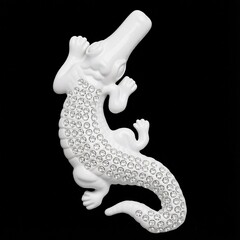 Силиконовый молд Крокодил со стразами