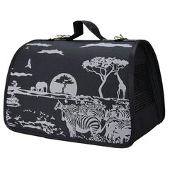 Dogman сумка-переноска Лира №2 черная сафари 40*25*24см