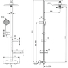 Ideal Standard BD583SI IS BD583SI ALU+ Душевая система в комплекте с термостатическим смесителем для душа