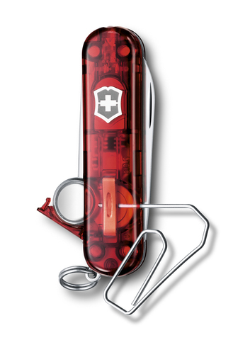 Нож-брелок Victorinox Midnight Manager@work, USB 16 Гб, 58 мм, 10 функций, красный полупрозрачный
