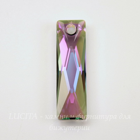 6465 Подвеска Сваровски Queen Baguette Crystal Paradise Shine (25х7 мм)