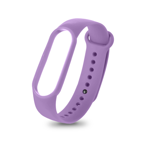 Силиконовый ремешок Silicon Loop для Xiaomi Mi Band 5, 6 (Светло-фиолетовый - Light purple)