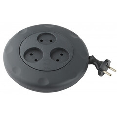 Удлинитель ЭРА без заземл. 3гн 3м , 2*0,75 мм2 черный