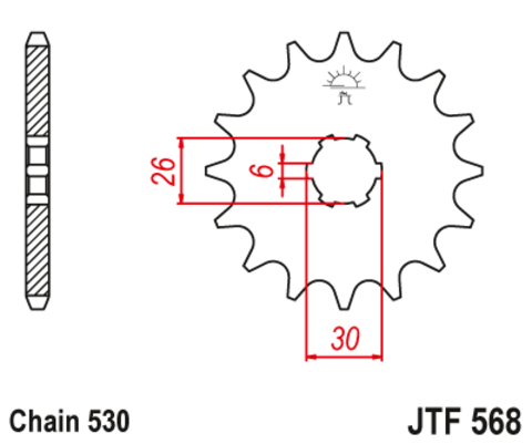 Звезда ведущая JTF568-15