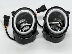 Противотуманные LED фары на Lada Granta 30W с кольцом