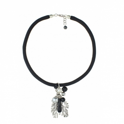 Колье лист Ester Bijoux Кипарис CL850-S BW