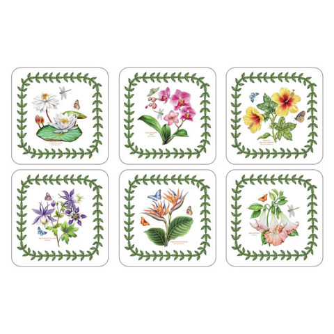 Набор подставок под горячее Pimpernel Ботанический сад. Экзотические цветы 10х10 см, 6 шт