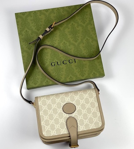 Миниатюрная сумка через плечо Gucci Interlocking G