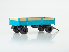 Trailer GKB-8350 flatbed with added boards blue 1:43 AutoHistory