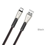 Кабель USB - Type-C 2.4A HOCO U48 1,2м (120 см) (Черный)