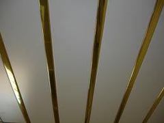 Комплект реечного потолка 1,7х1,7м для ванной комнаты металлик + вставка хром