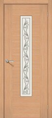 Дверь Рондо / Цвет Ф-01 (Дуб) / Стекло Худ. / Двери Браво
