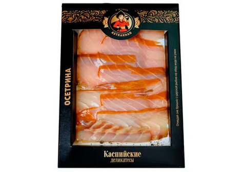 Балык осетра холодного копчения "Каспийские Деликатесы" нарезка, 150г