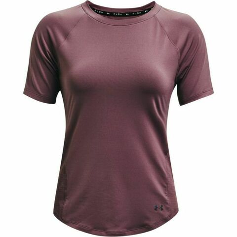 Женская теннисная футболка Under Armour Women's UA Rush HeatGear Mesh Short Sleeve - ash plum/metallic silver