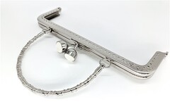 Застежка-фермуар пришивная, р. 20х8 см, серебро