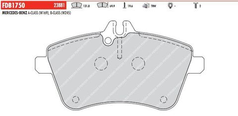 FDB1750 Тормозные колодки дисковые OE 'PREMIER'