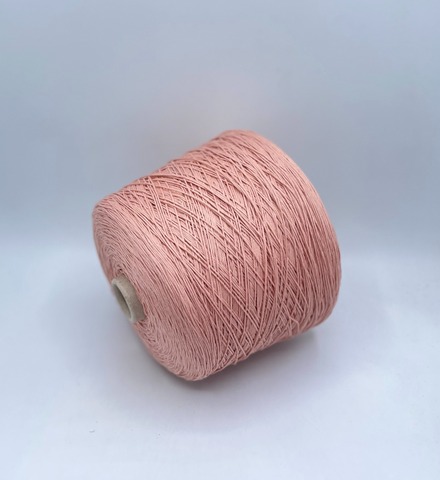 Бобинная пряжа (пр.Италия), art.Cotone, 350м/100 гр. 100%Хлопок, цвет-Розовый персик , арт.34864