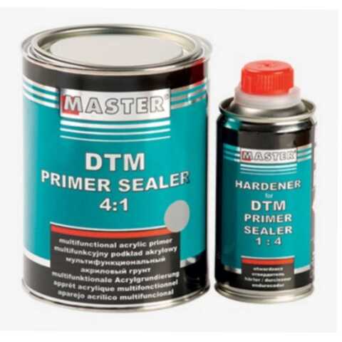 MASTER DTM V2000 Грунт антикоррозионный 4:1 «мокрым по мокрому» серый (0,8л + 0,2 л) 14214