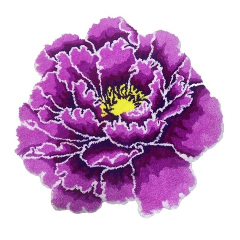 Коврик для ванной 73х73 Carnation Home Fashions Peony Flower Violet FLW73VI